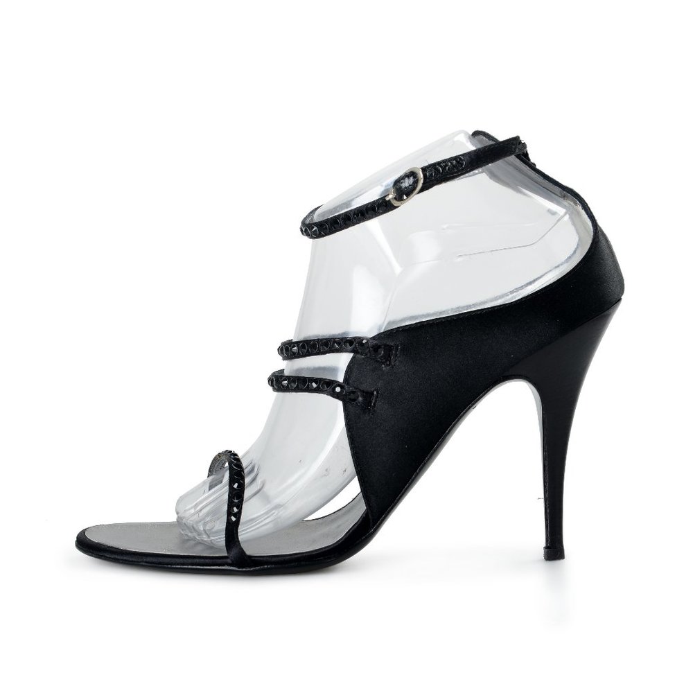 Gianfranco Ferre  Satin Leather Sandals - Picture 2 of 9